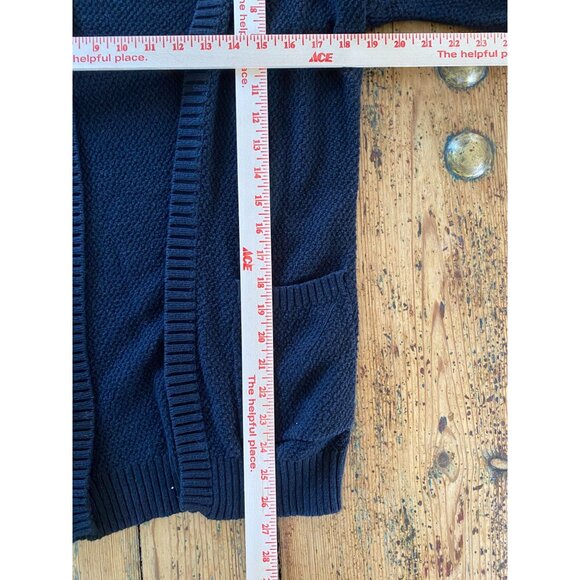 Active Womens Open Front Cardigan Sweater Small Black Cotton/Acrylic Blend‎ - Picture 6 of 6